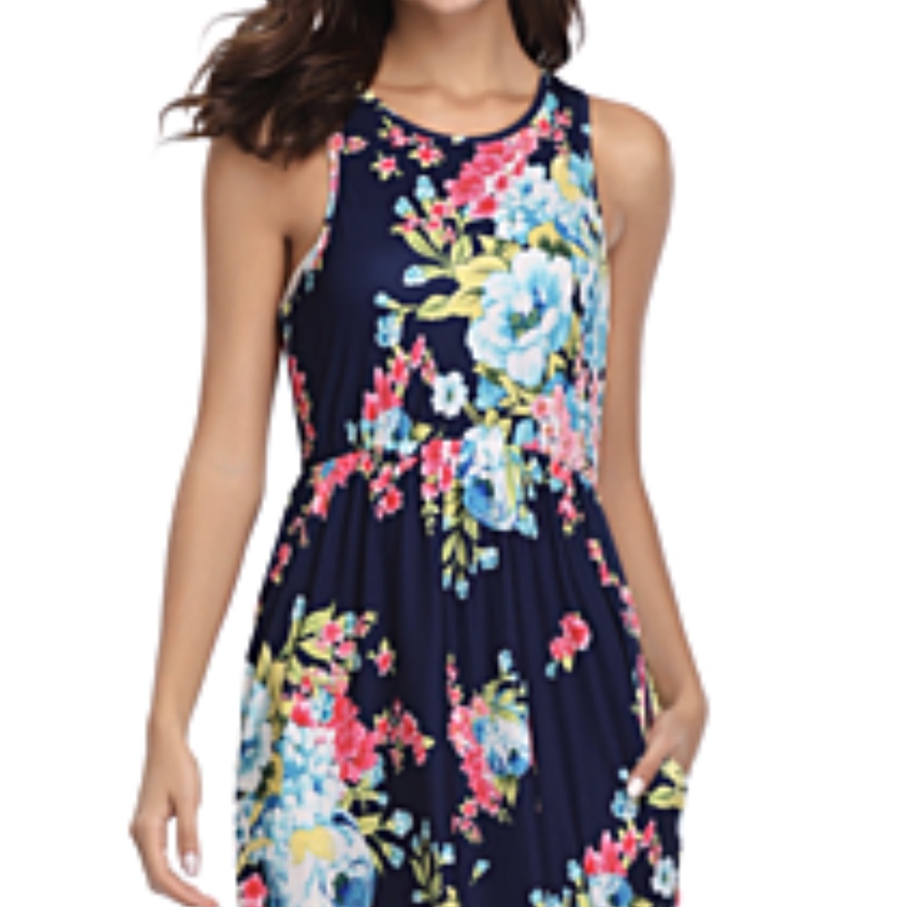 DONATED!! Lilly Posh Floral Maxi Sun Dress - Picture 6 of 8